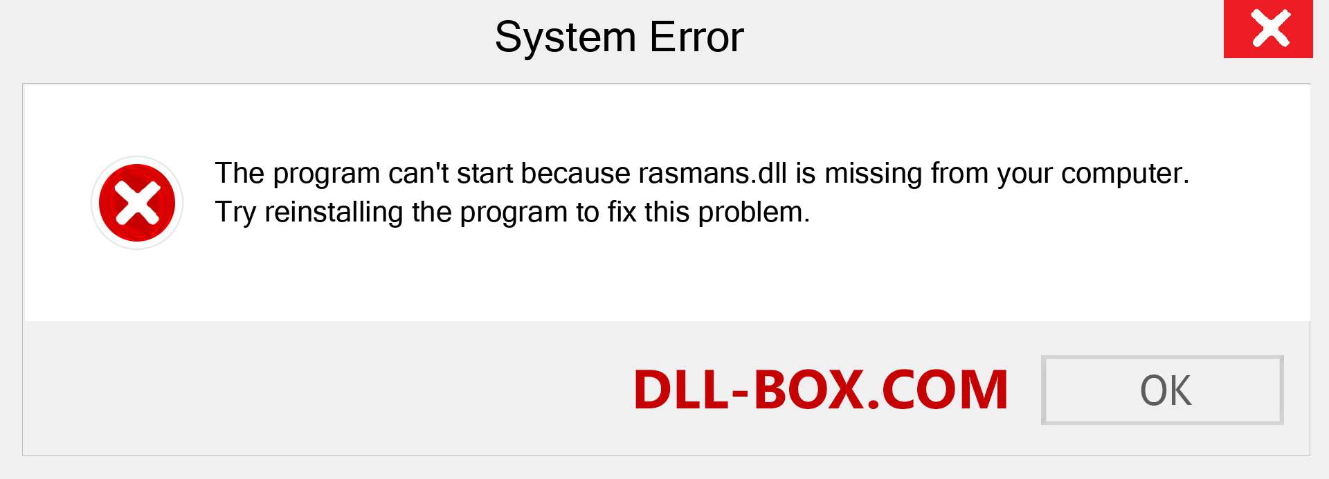  rasmans.dll file is missing?. Download for Windows 7, 8, 10 - Fix  rasmans dll Missing Error on Windows, photos, images